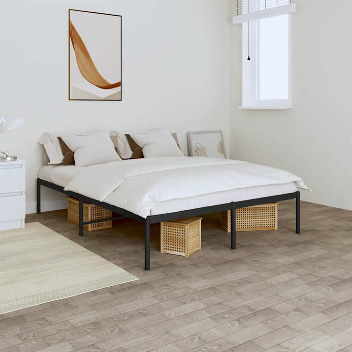 sengeramme 160x200 cm metal sort