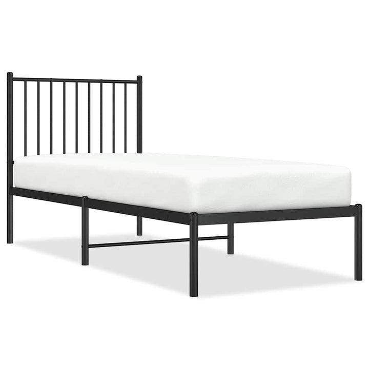 sengeramme med sengegavl 75x190 cm metal sort