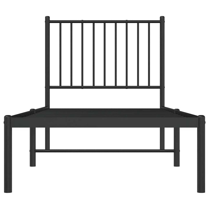 sengeramme med sengegavl 75x190 cm metal sort