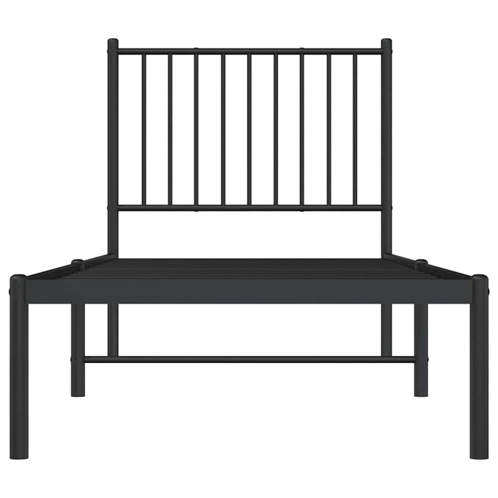 sengeramme med sengegavl 80x200 cm metal sort