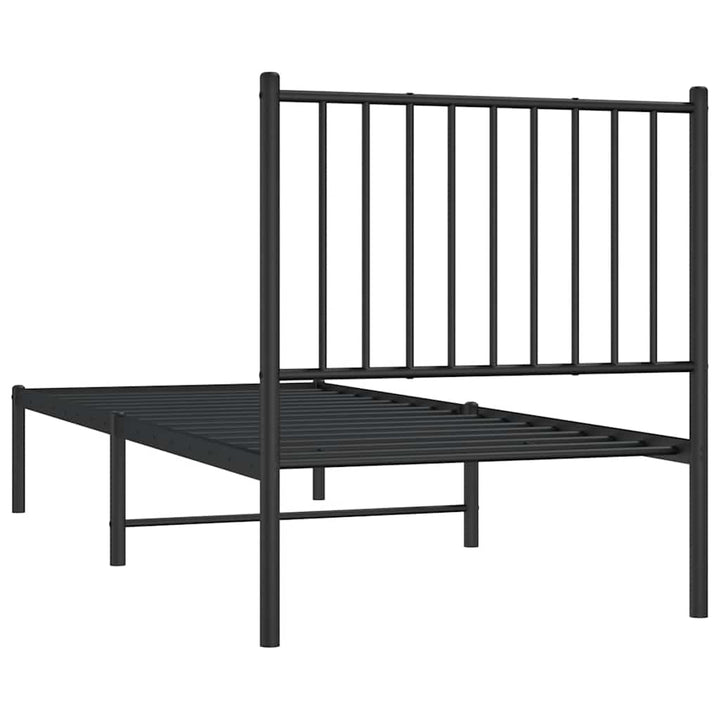 sengeramme med sengegavl 80x200 cm metal sort