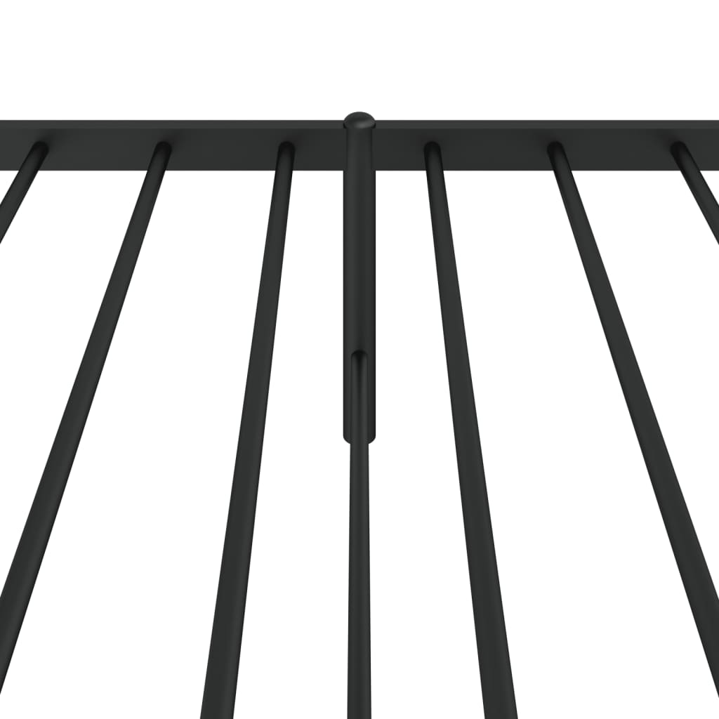 sengeramme med sengegavl 90x200 cm metal sort