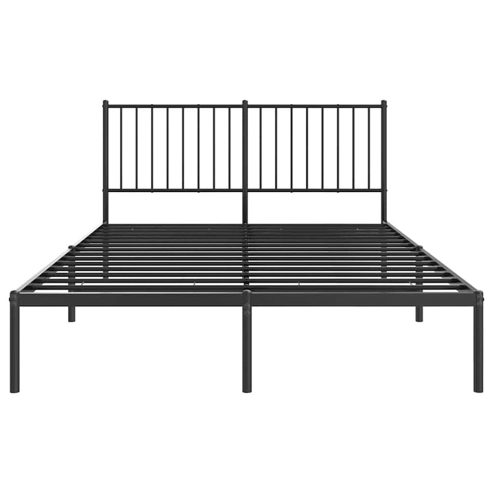 sengeramme med sengegavl 135x190 cm metal sort
