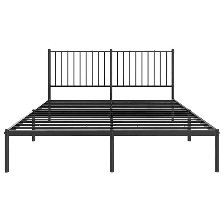 sengeramme med sengegavl 150x200 cm metal sort