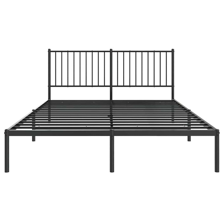 sengeramme med sengegavl 160x200 cm metal sort