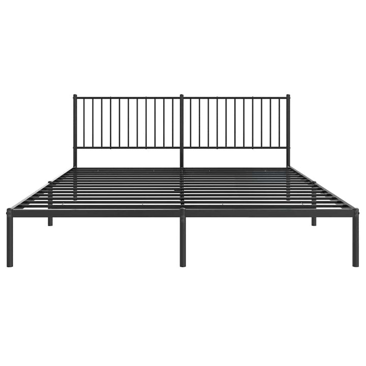 sengeramme med sengegavl 180x200 cm metal sort