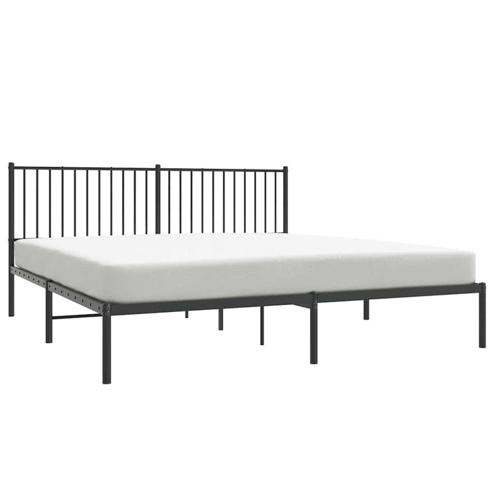 sengeramme med sengegavl 183x213 cm metal sort