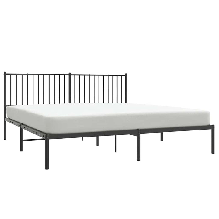 sengeramme med sengegavl 183x213 cm metal sort