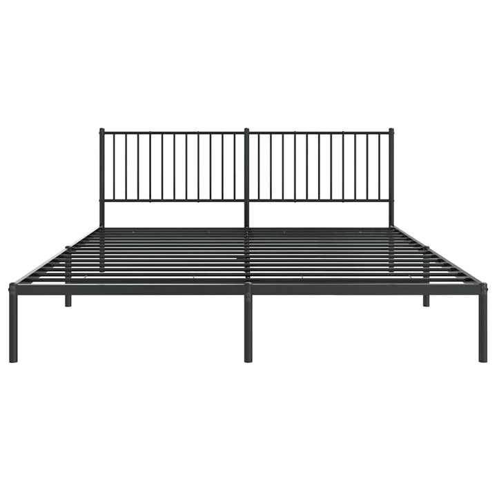 sengeramme med sengegavl 183x213 cm metal sort