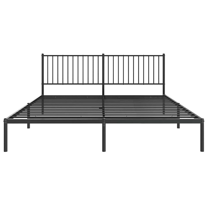 sengeramme med sengegavl 183x213 cm metal sort