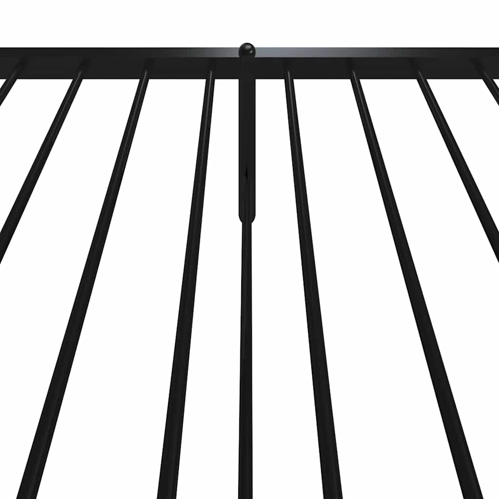 sengeramme med sengegavl og fodgærde 90x190 cm metal sort