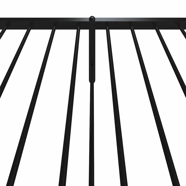 sengeramme med sengegavl og fodgærde 90x190 cm metal sort