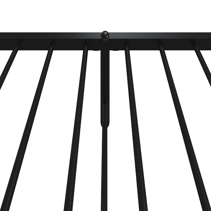 sengeramme med sengegavl og fodgærde 100x190 cm metal sort