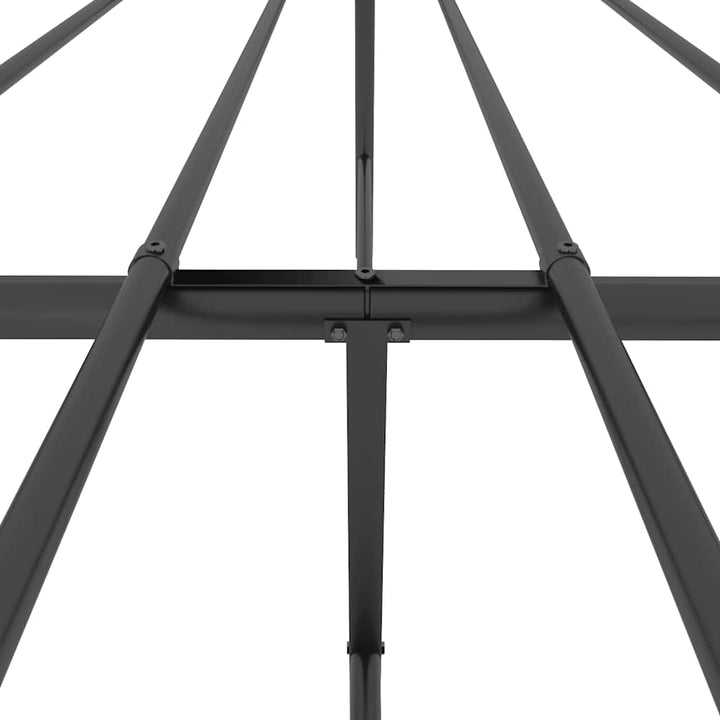 sengeramme med sengegavl og fodgærde 183x213 cm metal sort
