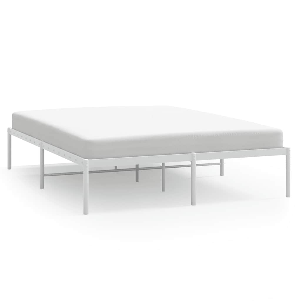 sengeramme 140x190 cm metal hvid