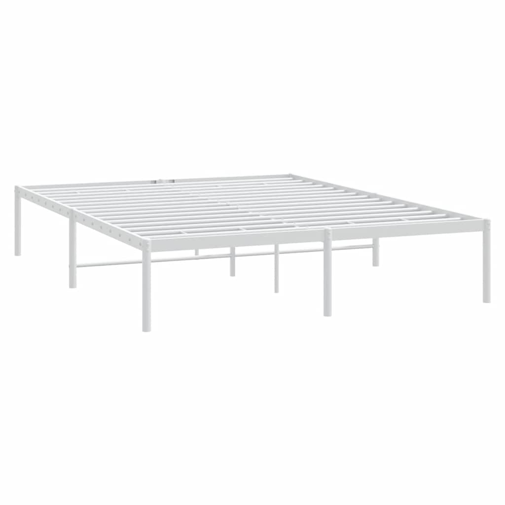 sengeramme 150x200 cm metal hvid