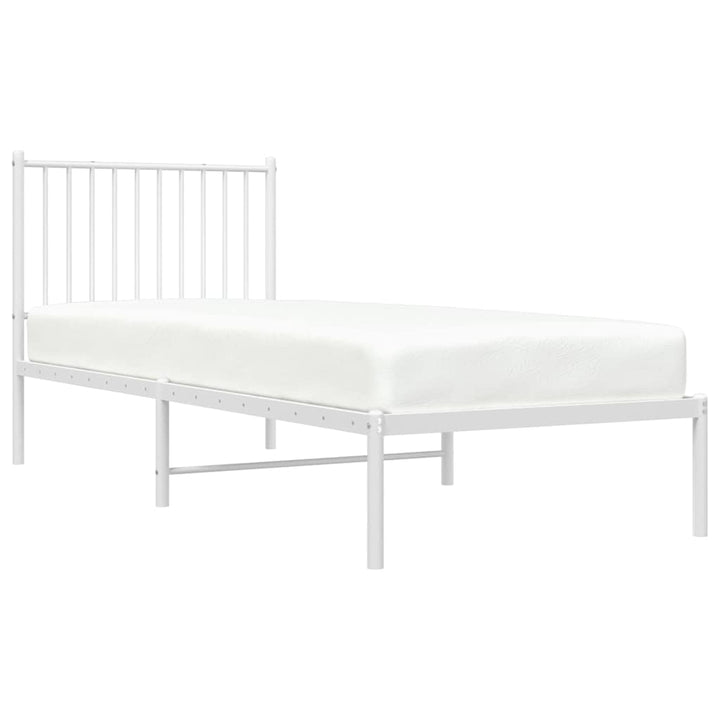 sengeramme med sengegavl 80x200 cm metal hvid