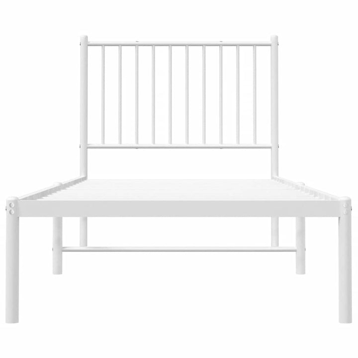 sengeramme med sengegavl 80x200 cm metal hvid