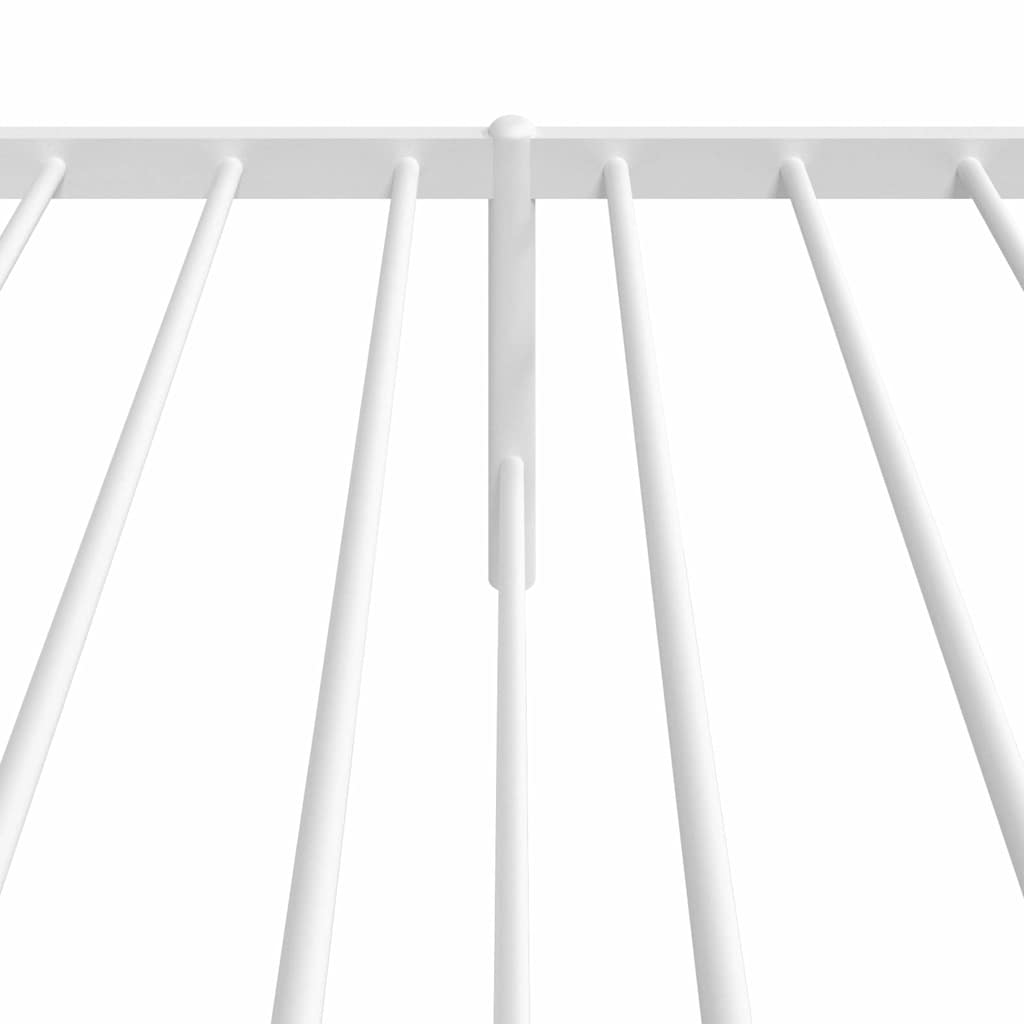 sengeramme med sengegavl 80x200 cm metal hvid
