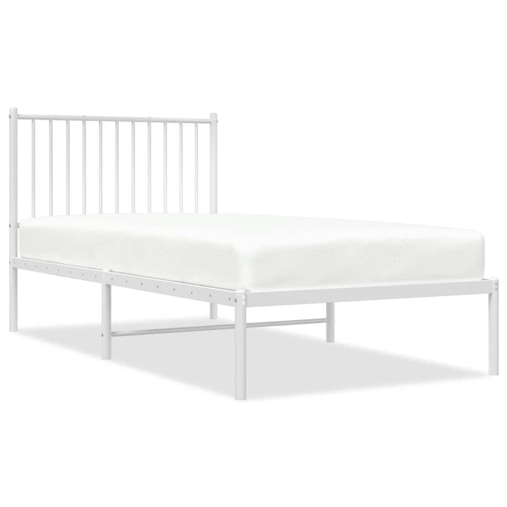 sengeramme med sengegavl 90x190 cm metal hvid