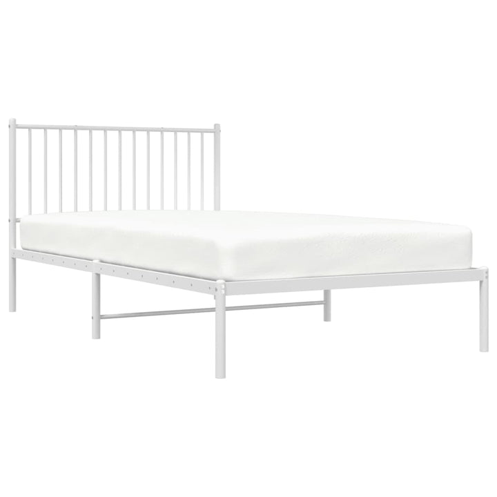 sengeramme med sengegavl 107x203 cm metal hvid