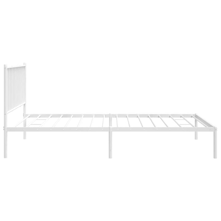 sengeramme med sengegavl 107x203 cm metal hvid