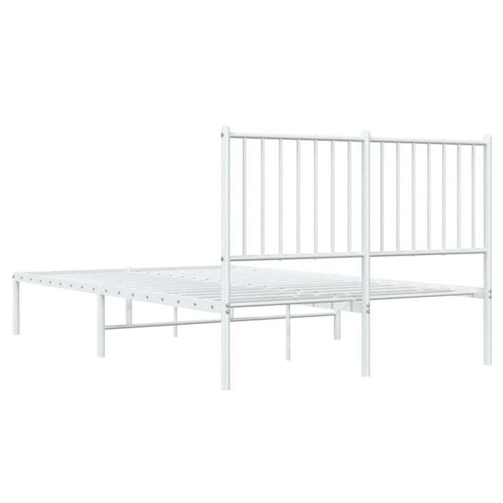 sengeramme med sengegavl 120x190 cm metal hvid