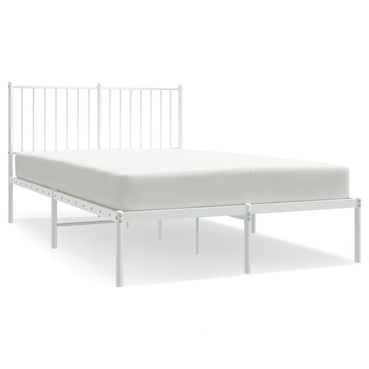 sengeramme med sengegavl 120x200 cm metal hvid