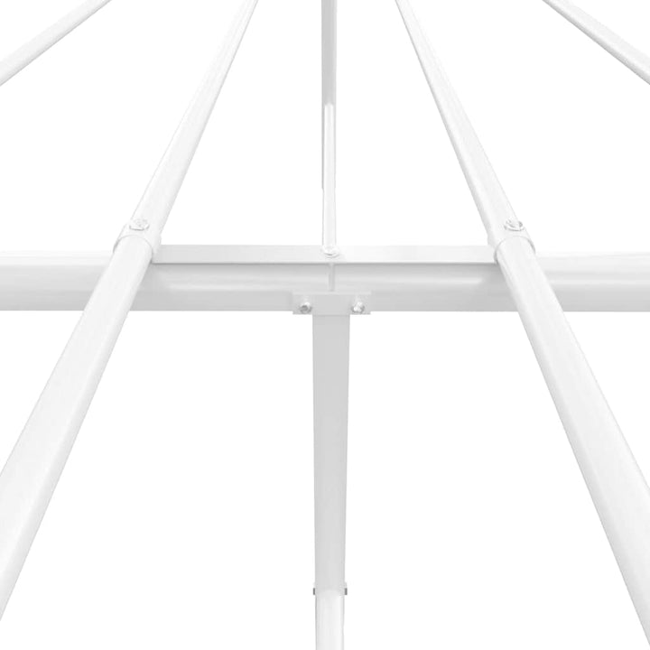 sengeramme med sengegavl og fodgærde 135x190 cm metal hvid