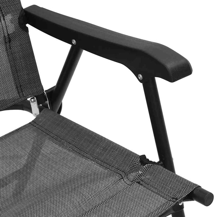 foldbare havestole 2 stk. stål og textilene gråmeleret