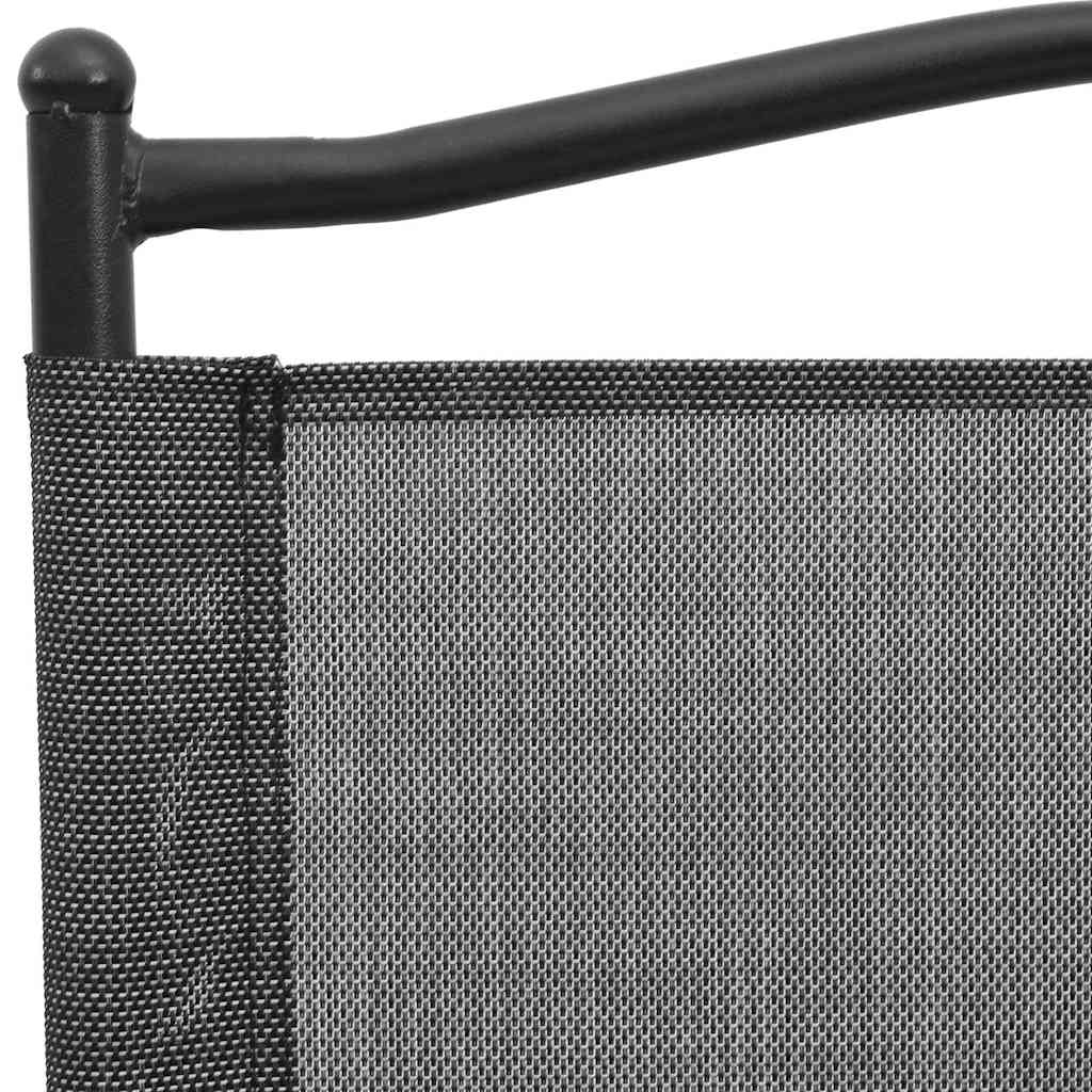 Klapstole 2 stk. melange grå stål og textilene