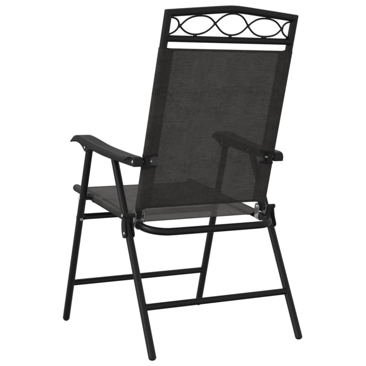 foldbare havestole 2 stk. stål og textilene gråmeleret