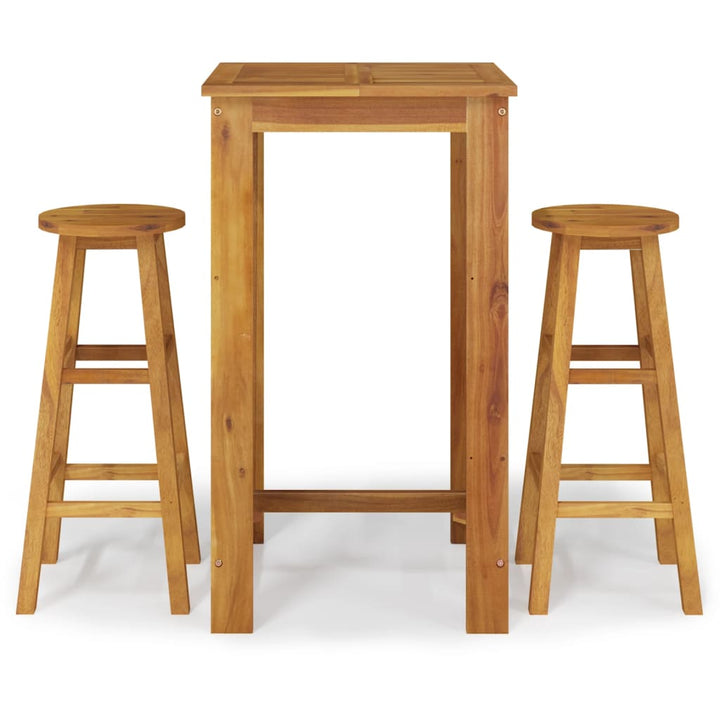 barsæt til haven 3 dele massivt akacietræ