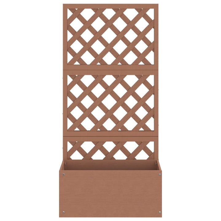 plantekasser med espalier 2 stk. 65x33x135 cm WPC brun