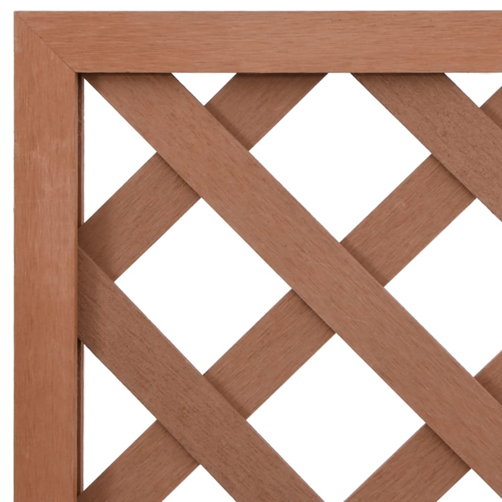 plantekasser med espalier 2 stk. 65x33x135 cm WPC brun
