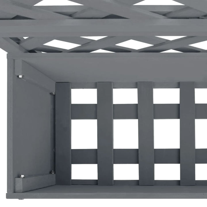 plantekasser med espalier 2 stk. 65x33x135 cm WPC grå
