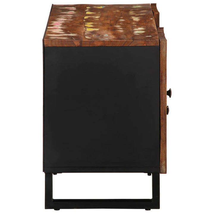 tv-bord 105x33,5x46 cm massivt genbrugstræ og konstrueret træ