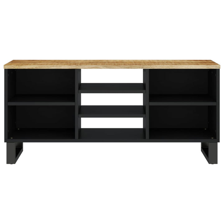 tv-bord 100x33x46 cm massivt mangotræ og konstrueret træ