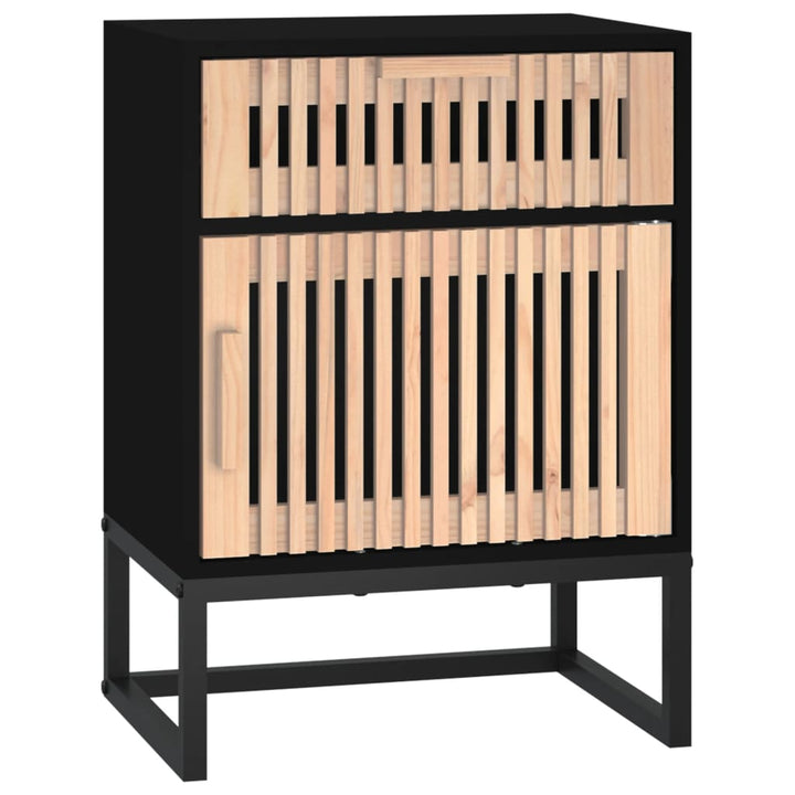 sengebord 40x30x55,5 cm konstrueret træ og jern sort