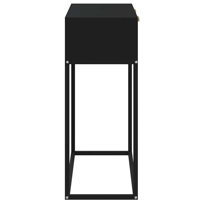 konsolbord 80x30x75 cm konstrueret træ og jern sort