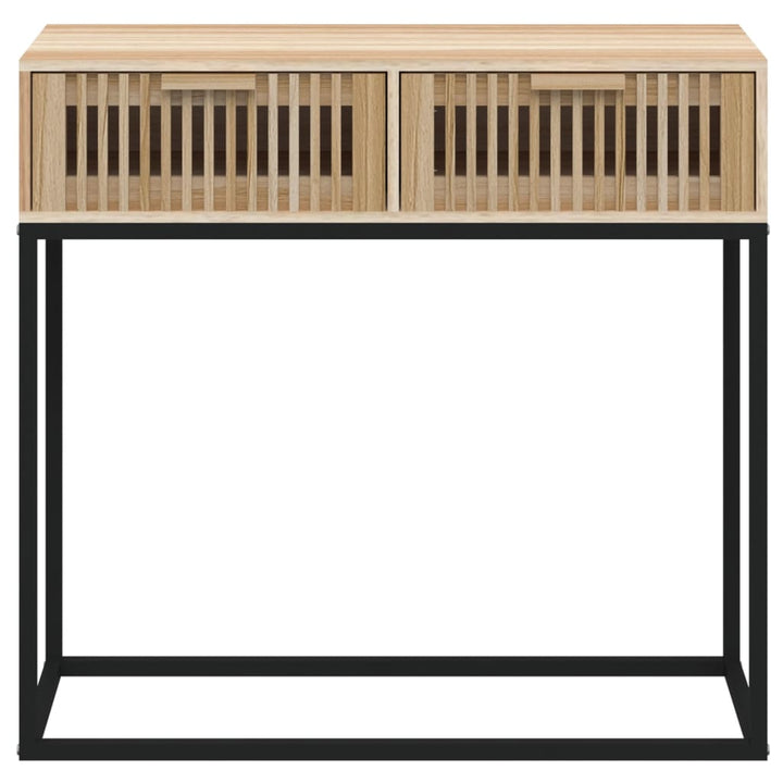 konsolbord 80x30x75 cm konstrueret træ og jern