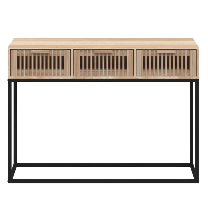 konsolbord 105x30x75 cm konstrueret træ og jern