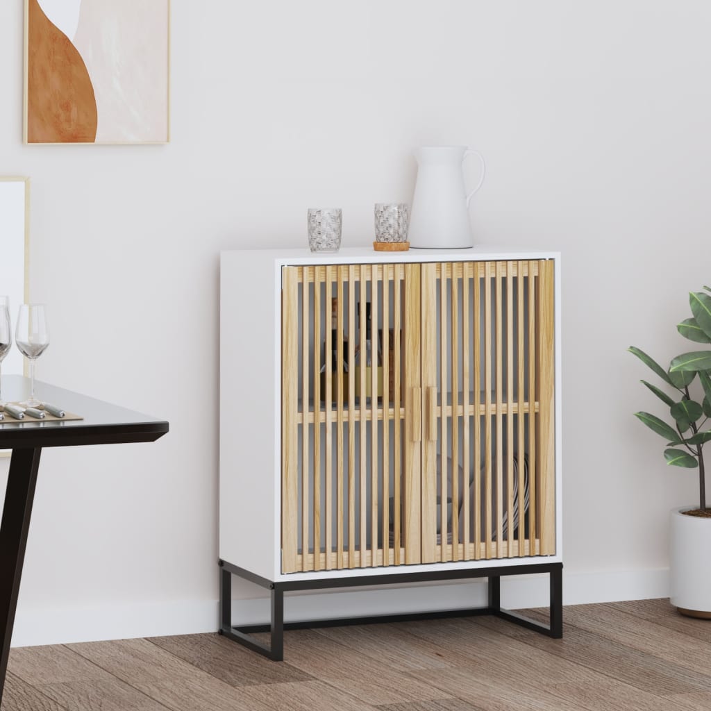 skænk 60x30x75 cm konstrueret træ hvid