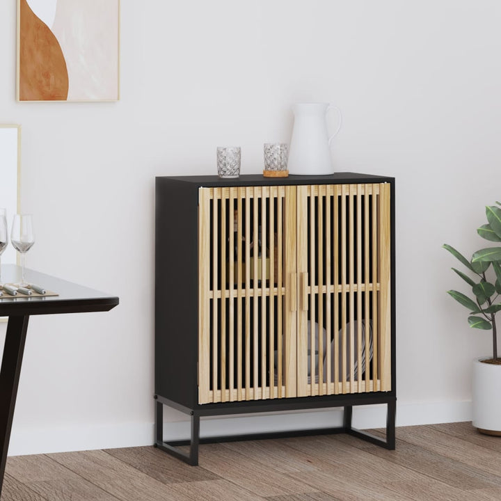 skænk 60x30x75 cm konstrueret træ sort