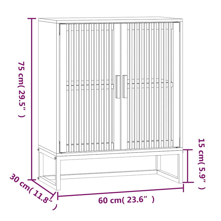 skænk 60x30x75 cm konstrueret træ