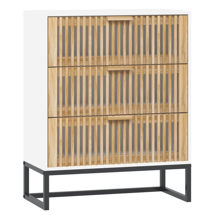 skænk 60x30x75 cm konstrueret træ hvid