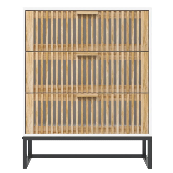 skænk 60x30x75 cm konstrueret træ hvid
