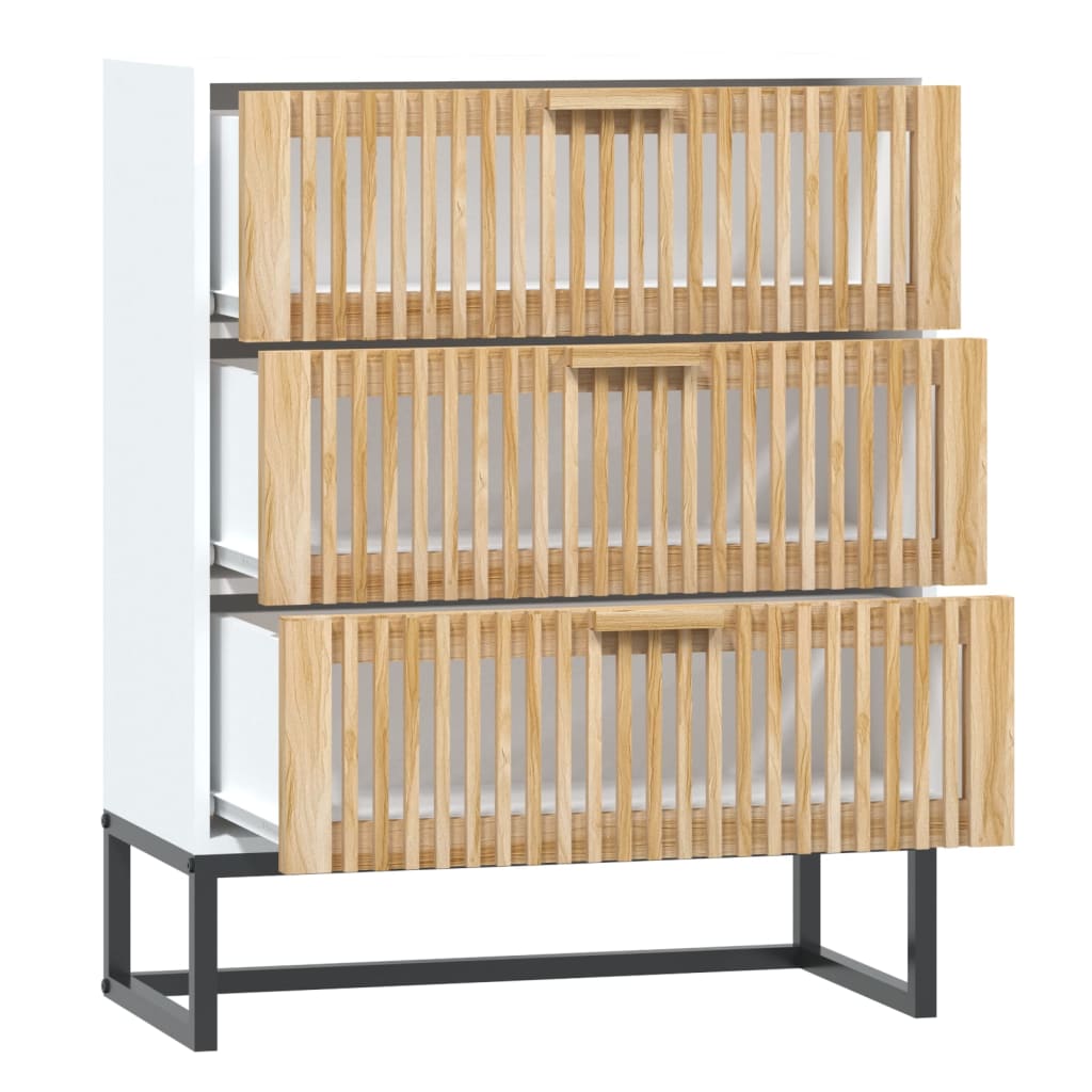skænk 60x30x75 cm konstrueret træ hvid