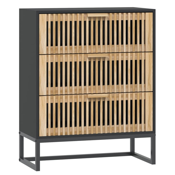 skænk 60x30x75 cm konstrueret træ sort