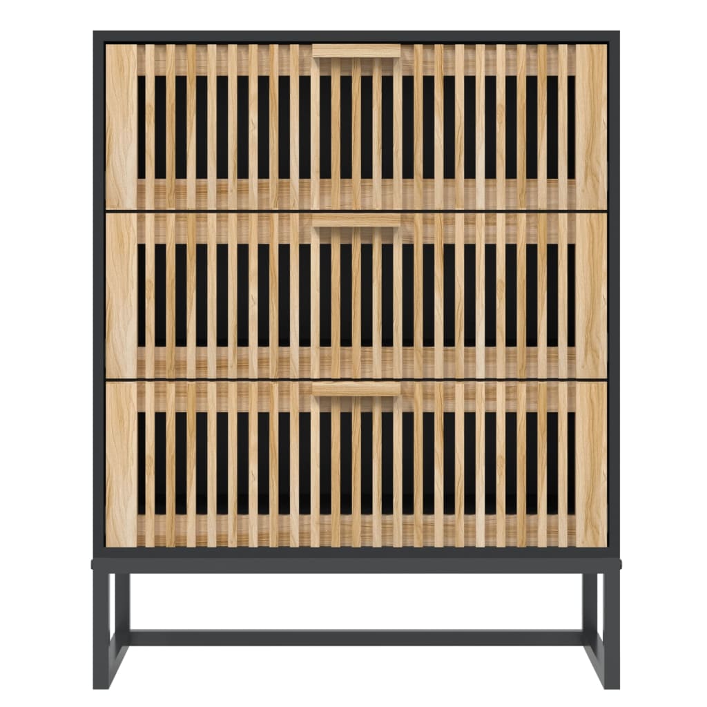 skænk 60x30x75 cm konstrueret træ sort